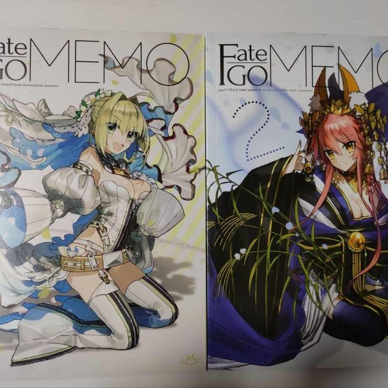 2 livros Fate GO MEMO 1 2 Art  - Fate Anime Merchandise avaliação e preço